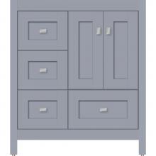 Strasser Woodenwork 51.935 - 30 X 18.5 X 34.5 Alki Essence Vanity Shaker Sat Silver Lh