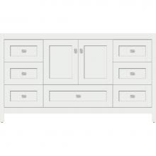 Strasser Woodenwork 52.001 - 60 X 18.5 X 34.5 Alki Essence Vanity Shaker Powder Grey Sb