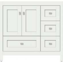 Strasser Woodenwork 52.007 - 36 X 18.5 X 34.5 Alki Essence Vanity Shaker Powder Grey Rh