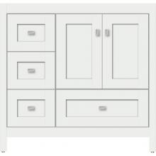 Strasser Woodenwork 52.008 - 36 X 21 X 34.5 Alki Essence Vanity Shaker Powder Grey Lh