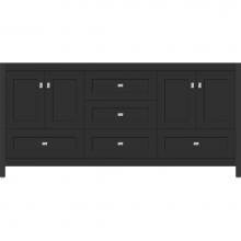Strasser Woodenwork 50.528 - 72 X 18.5 X 34.5 Alki Essence Vanity Shaker Sat Black Db