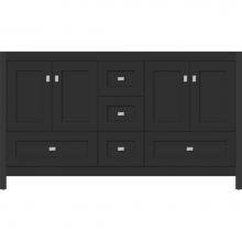 Strasser Woodenwork 50.128 - 60 X 18.5 X 34.5 Alki Essence Vanity Shaker Sat Black Db