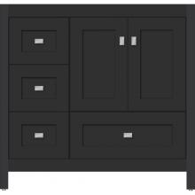 Strasser Woodenwork 50.134 - 36 X 21 X 34.5 Alki Essence Vanity Shaker Sat Black Lh