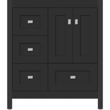 Strasser Woodenwork 50.140 - 30 X 18.5 X 34.5 Alki Essence Vanity Shaker Sat Black Lh