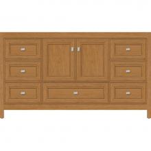 Strasser Woodenwork 50.950 - 60 X 18.5 X 34.5 Alki Essence Vanity Deco Miter Nat Cherry Sb