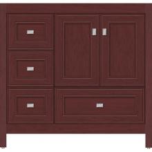 Strasser Woodenwork 50.886 - 36 X 18.5 X 34.5 Alki Essence Vanity Deco Miter Dk Cherry Lh