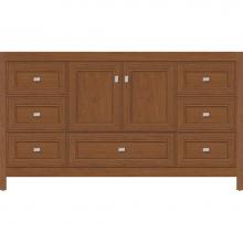 Strasser Woodenwork 50.953 - 60 X 21 X 34.5 Alki Essence Vanity Deco Miter Cinn Cherry Sb