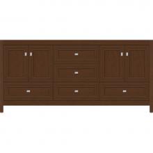 Strasser Woodenwork 51.763 - 72 X 18.5 X 34.5 Alki Essence Vanity Deco Miter Pecan Cherry Db