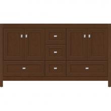 Strasser Woodenwork 51.694 - 60 X 21 X 34.5 Alki Essence Vanity Deco Miter Pecan Cherry Db