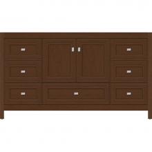 Strasser Woodenwork 51.696 - 60 X 21 X 34.5 Alki Essence Vanity Deco Miter Pecan Cherry Sb