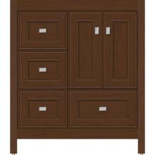 Strasser Woodenwork 51.752 - 30 X 21 X 34.5 Alki Essence Vanity Deco Miter Pecan Cherry Lh