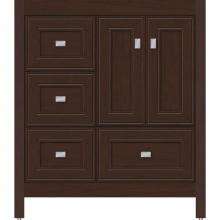 Strasser Woodenwork 50.573 - 30 X 21 X 34.5 Alki Essence Vanity Deco Miter Choc Cherry Lh