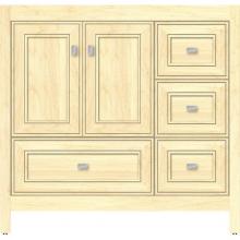 Strasser Woodenwork 50.889 - 36 X 18.5 X 34.5 Alki Essence Vanity Deco Miter Nat Maple Rh
