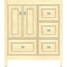 Strasser Woodenwork 50.921 - 30 X 18.5 X 34.5 Alki Essence Vanity Deco Miter Nat Maple Rh