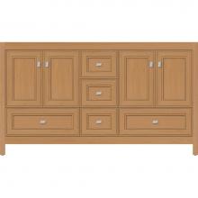 Strasser Woodenwork 51.574 - 60 X 21 X 34.5 Alki Essence Vanity Deco Miter Nat Oak Db