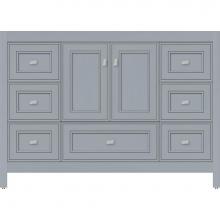 Strasser Woodenwork 51.601 - 48 X 18.5 X 34.5 Alki Essence Vanity Deco Miter Silver Oak Sb