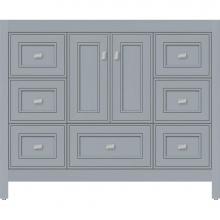 Strasser Woodenwork 51.603 - 42 X 18.5 X 34.5 Alki Essence Vanity Deco Miter Silver Oak Sb