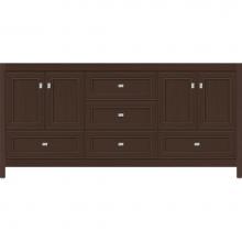 Strasser Woodenwork 51.840 - 72 X 21 X 34.5 Alki Essence Vanity Deco Miter Choc Oak Db