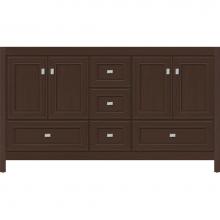 Strasser Woodenwork 51.817 - 60 X 18.5 X 34.5 Alki Essence Vanity Deco Miter Choc Oak Db