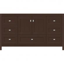 Strasser Woodenwork 51.819 - 60 X 18.5 X 34.5 Alki Essence Vanity Deco Miter Choc Oak Sb