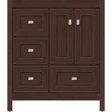 Strasser Woodenwork 51.830 - 30 X 21 X 34.5 Alki Essence Vanity Deco Miter Choc Oak Lh