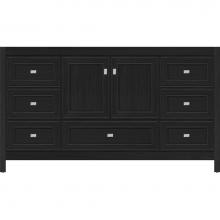 Strasser Woodenwork 51.897 - 60 X 18.5 X 34.5 Alki Essence Vanity Deco Miter Midnight Oak Sb
