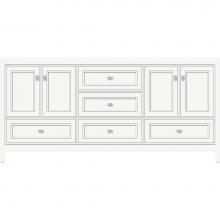 Strasser Woodenwork 51.631 - 72 X 18.5 X 34.5 Alki Essence Vanity Deco Miter Sat White Db