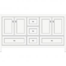 Strasser Woodenwork 50.593 - 60 X 21 X 34.5 Alki Essence Vanity Deco Miter Sat White Db