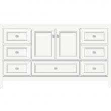Strasser Woodenwork 51.573 - 60 X 21 X 34.5 Alki Essence Vanity Deco Miter Sat White Sb