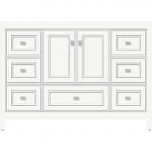 Strasser Woodenwork 50.598 - 48 X 18.5 X 34.5 Alki Essence Vanity Deco Miter Sat White Sb