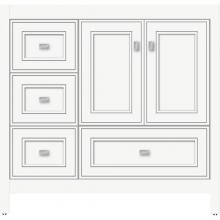 Strasser Woodenwork 50.880 - 36 X 21 X 34.5 Alki Essence Vanity Deco Miter Sat White Lh