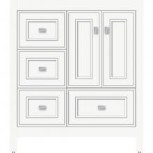 Strasser Woodenwork 50.892 - 30 X 18.5 X 34.5 Alki Essence Vanity Deco Miter Sat White Lh