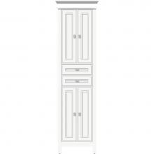 Strasser Woodenwork 50.992 - 19.5 X 18.5 X 70 Alki Essence Linen Deco Miter Sat White