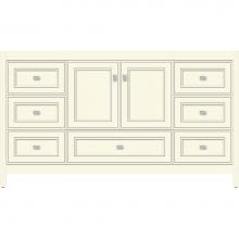 Strasser Woodenwork 50.923 - 60 X 21 X 34.5 Alki Essence Vanity Deco Miter Sat Biscuit Sb