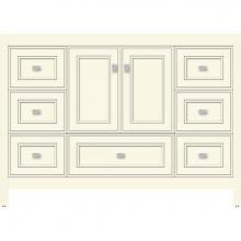 Strasser Woodenwork 50.898 - 48 X 18.5 X 34.5 Alki Essence Vanity Deco Miter Sat Biscuit Sb