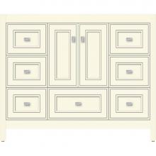 Strasser Woodenwork 50.900 - 42 X 18.5 X 34.5 Alki Essence Vanity Deco Miter Sat Biscuit Sb