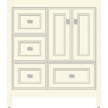 Strasser Woodenwork 50.914 - 30 X 18.5 X 34.5 Alki Essence Vanity Deco Miter Sat Biscuit Lh