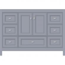 Strasser Woodenwork 51.977 - 48 X 18.5 X 34.5 Alki Essence Vanity Deco Miter Sat Silver Sb