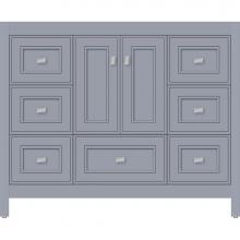 Strasser Woodenwork 51.979 - 42 X 18.5 X 34.5 Alki Essence Vanity Deco Miter Sat Silver Sb