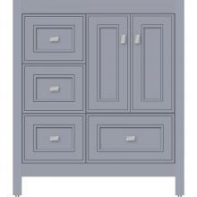 Strasser Woodenwork 51.986 - 30 X 21 X 34.5 Alki Essence Vanity Deco Miter Sat Silver Lh