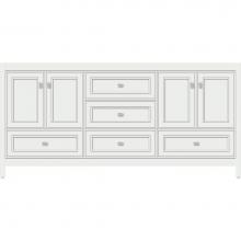 Strasser Woodenwork 52.075 - 72 X 18.5 X 34.5 Alki Essence Vanity Deco Miter Powder Grey Db