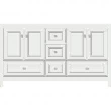 Strasser Woodenwork 52.050 - 60 X 21 X 34.5 Alki Essence Vanity Deco Miter Powder Grey Db