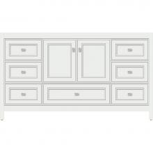 Strasser Woodenwork 52.052 - 60 X 21 X 34.5 Alki Essence Vanity Deco Miter Powder Grey Sb