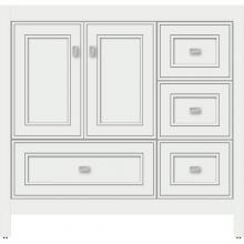 Strasser Woodenwork 52.058 - 36 X 21 X 34.5 Alki Essence Vanity Deco Miter Powder Grey Rh