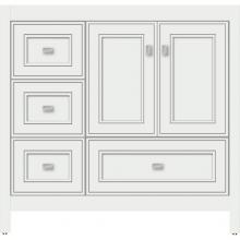 Strasser Woodenwork 52.060 - 36 X 21 X 34.5 Alki Essence Vanity Deco Miter Powder Grey Lh