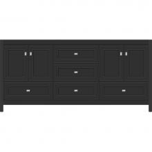 Strasser Woodenwork 51.636 - 72 X 21 X 34.5 Alki Essence Vanity Deco Miter Sat Black Db