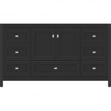 Strasser Woodenwork 50.955 - 60 X 21 X 34.5 Alki Essence Vanity Deco Miter Sat Black Sb