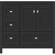 Strasser Woodenwork 50.964 - 36 X 21 X 34.5 Alki Essence Vanity Deco Miter Sat Black Lh