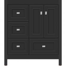Strasser Woodenwork 50.968 - 30 X 21 X 34.5 Alki Essence Vanity Deco Miter Sat Black Lh