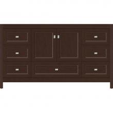 Strasser Woodenwork 52.081 - 60 X 21 X 34.5 Alki Essence Vanity Ogee Miter Choc Cherry Sb